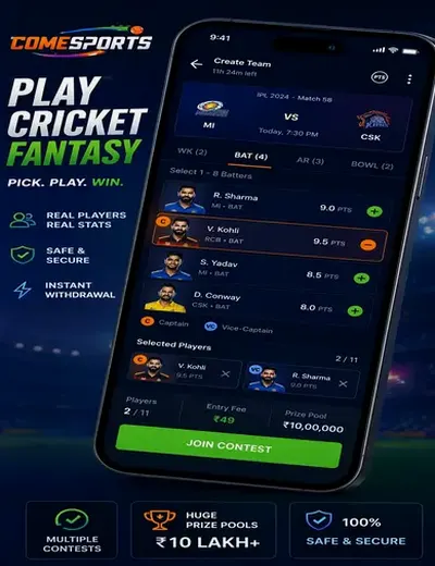CRAZY7 (crazy 7) fantasy cricket & matchday visual 2